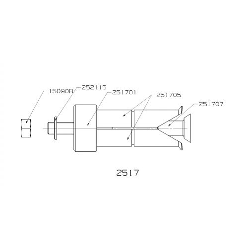 EXTRACTOR DE PINZA INTERIOR FORZA SERIE 2500
